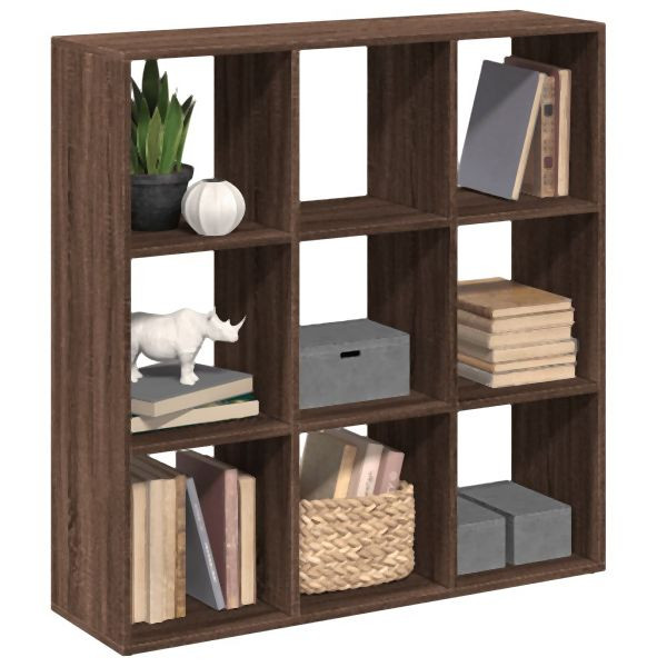 vidaXL Raumteiler-Bücherregal Braun Eichen-Optik 102x29x103,5 cm, 858045