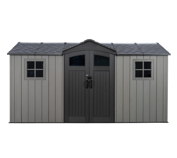 Lifetime Gerätehaus Kentucky Grau, 206x427x265cm, LG60477