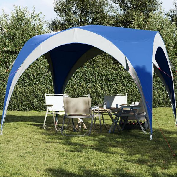 vidaXL Partyzelt Blau Wasserdicht, Material: 185T Polyester mit PU-Beschichtung, 94570