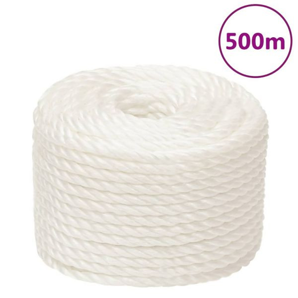 vidaXL Arbeitsseil Weiß 10 mm 500 m Polypropylen, 153054