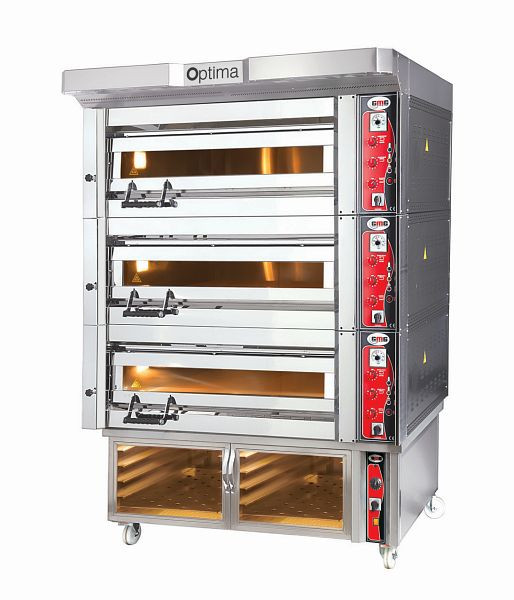 GMG Pizzaofen Optima- 84, 3 Backkammern, mit Gärschrank, PB 3M 84