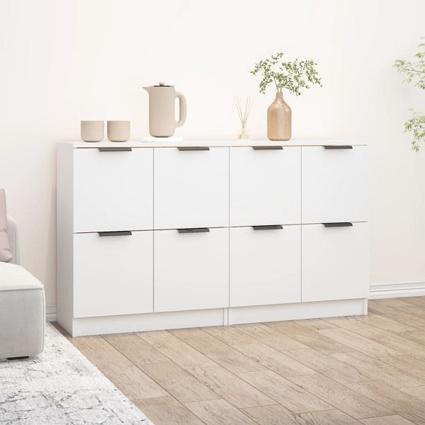 vidaXL Sideboards 2 Stück Weiß 60x30x70 cm Holzwerkstoff, 3115804