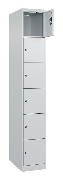 C+P Schließfachschrank Evolo PLUS, 6 Fächer, 1850x300x500mm, 7035/7035, 049000-106 S10013