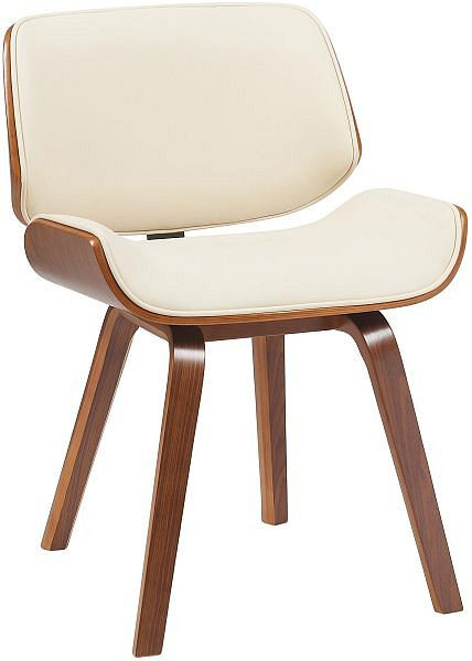 CLP Besucherstuhl Beverley Kunstleder, walnuss/creme, 326450