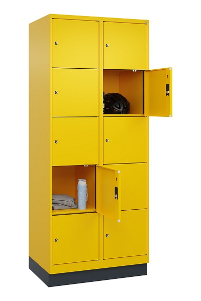C+P Schließfachschrank Evolo PLUS, mit Sockel, 10 Fächer, 1950x800x500mm, 1023/1, 049020-225 S10022