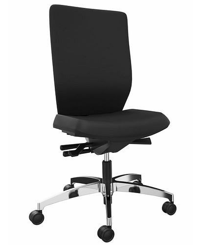 DENIOS Bürostuhl Stilo ES operator, Syncro-Activ-Balance-Technik, Alu-Fußkreuz, schwarz, 292430