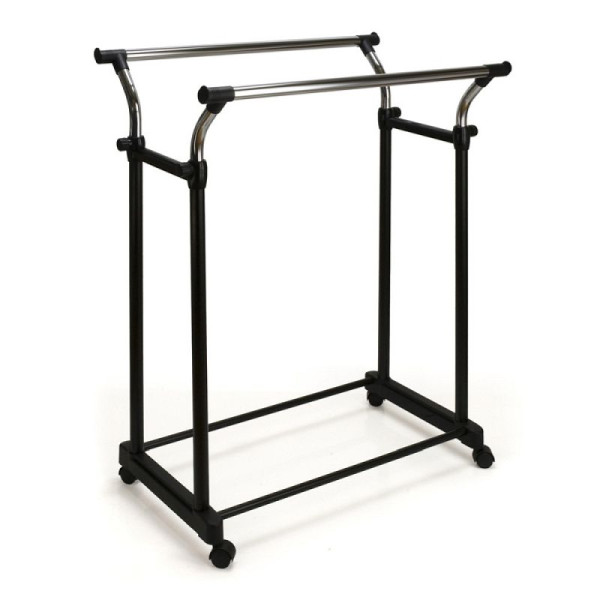 STEIN HGS Kleiderregal doppelt, Schwarz, Chrom, Stahl, 83305.0001