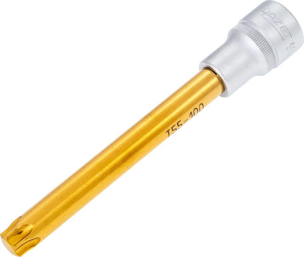 Hazet Schraubendreher-Steckschlüsseleinsatz TORX®, Vierkant hohl 12,5 mm, Innen TORX® Profil, T55, Extralange Ausführung, 992SLG-T55