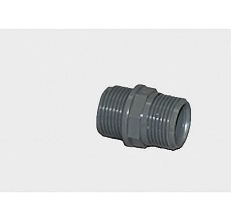 Cemo PVC-Doppelnippel 2", mit Außengewinde, 1530, 4052886223956