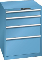 LISTA Schubladenschrank 36x36E (BxTxH) 717x725x850mm AUTO Lock, Lichtblau, 4 Schubladen, Fronthöhe: 100 - 300 mm, 79.382.010.A