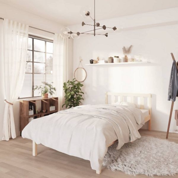 vidaXL Massivholzbett Kiefernholz 90x200 cm, Schlafzimmer, 810067