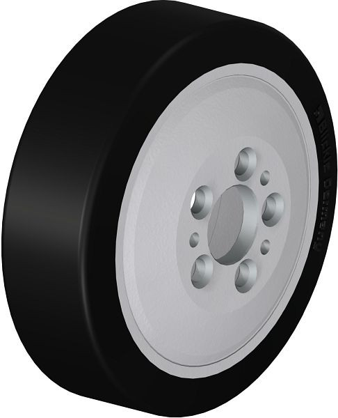 Blickle REV 230x70/45-5+3 Rad aus Elastik-Vollgummi, Schwarz, 462127