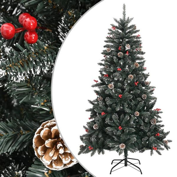 vidaXL Künstlicher Weihnachtsbaum mit Ständer Grün 150 cm PVC, 345179