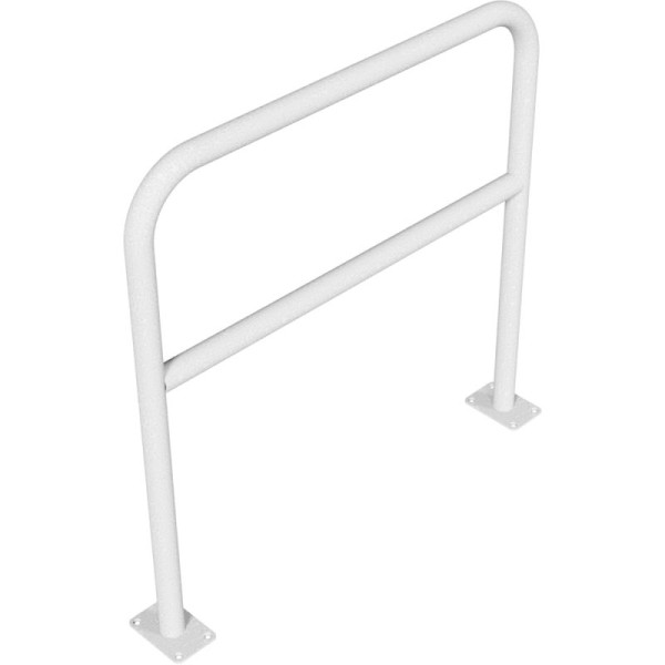 Stein HGS Anlehnbügel/Absperrbügel -Sylt-, 1000mm, ohne Farbe, mit Querholm, Bügel: Ø 48 mm, 21954