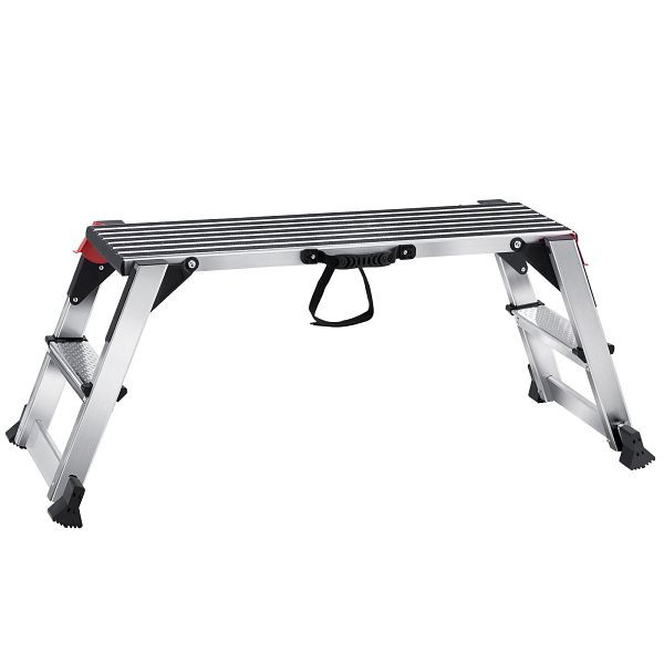 VEVOR Alu Arbeitsplattform Klappwerkbank 100x30x48,7cm Arbeitsbühne 200kg Tragfähigkeit Trittbank mit Sicherheitsschlössern, ZDPTGDBKD100CB92PV0