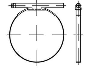 Schlauchschellen DIN 3017 A 60- 80/ 9 C7 -W2 galvanisch verzinkt, 1.4016 VE=S (25 Stück)