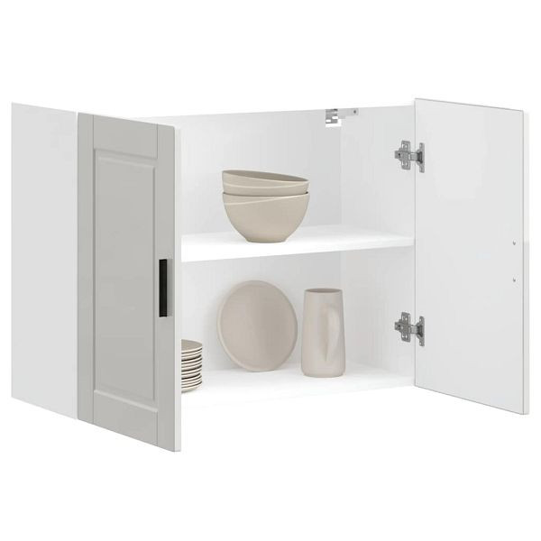 vidaXL Küchen-Hängeschrank Porto Hochglanz-Weiß Holzwerkstoff, 854069