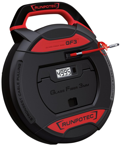 Runpotec GF3 - Glasfaserstab Ø 3 mm - 30 m, Kabeleinziehwerkzeug für Rohrdurchmesser 10-50 mm, 10193