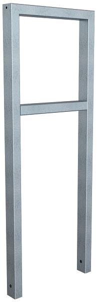 Schake Anlehnbügel aus Stahlrohr Rechteckrohr, 60 x 40 mm, mit Querholm, Gesamtbreite: 450 mm, feuerverzinkt, 457_045