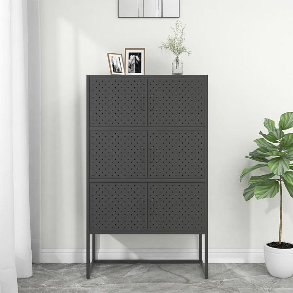 vidaXL Highboard Anthrazit 80x35x135 cm Stahl, praktisch, 335879