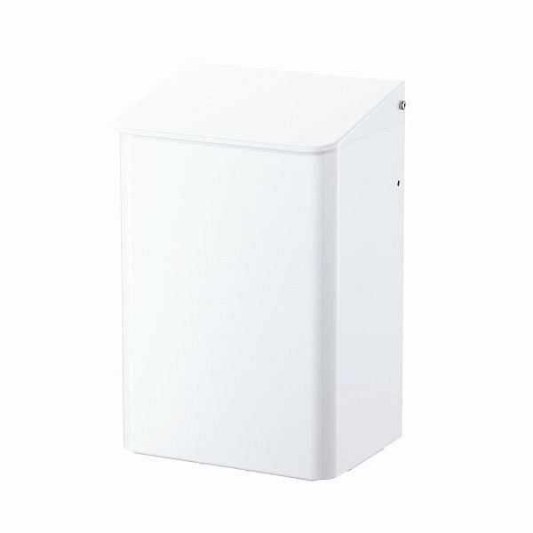 Air Wolf Abfallbehälter mit 6 Liter Volumen, Serie Omikron II, H x B x T: 320 x 212 x 164 mm, Aluminium weiß, 35-771
