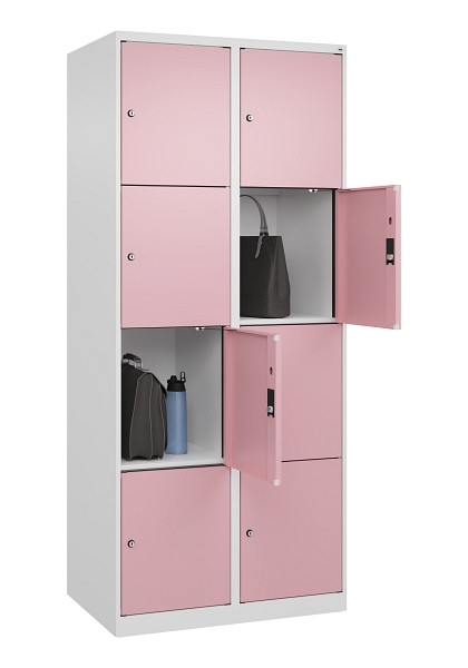C+P Schließfachschrank Evolo PLUS, 8 Fächer, 1850x800x500mm, 9016/3015, 049000-224 S10018