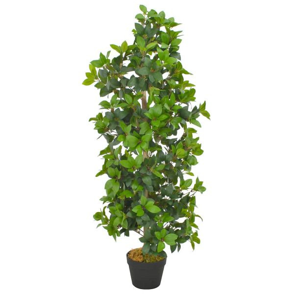 vidaXL Künstliche Pflanze Lorbeerbaum mit Topf Grün 120 cm, 280180