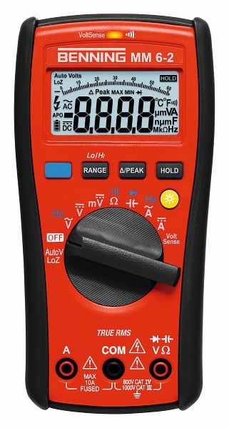 Benning MM 6-2, TRUE RMS Digital-Multimeter, 1000V AC/DC, 10A, 044087