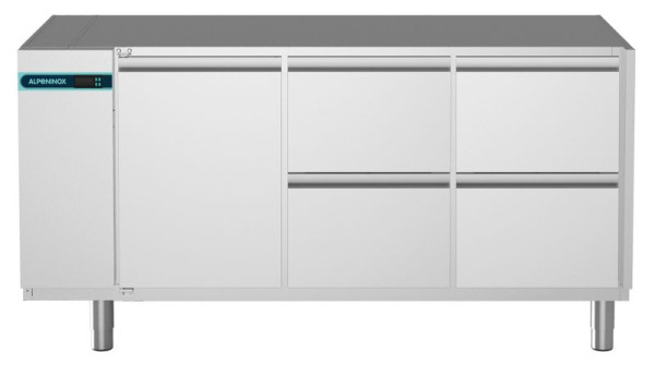 ALPENINOX Kühltisch, 3 Abteile CLO 650 3-7031, für GN 1/1, zentralgekühlt, Umluftkühlung, 402712647