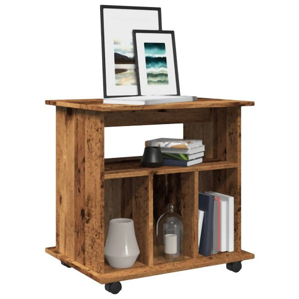 vidaXL Rollcontainer Altholz-Optik 60x45x60 cm Holzwerkstoff, 856662