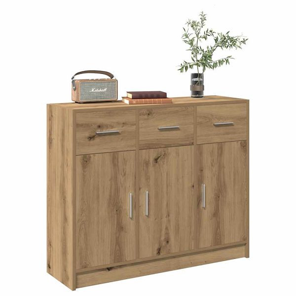 vidaXL Sideboard Artisan-Eiche 91x28x75 cm Holzwerkstoff, 855895