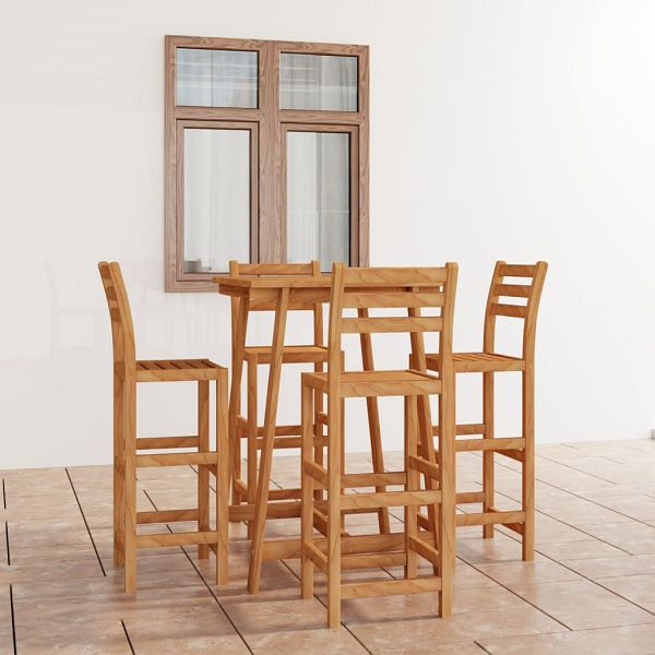 vidaXL 5-tlg. Gartenbar-Set Massivholz Akazie, Top-Qualität, 3057849