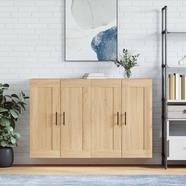 vidaXL Wandschränke 2 Stück Sonoma-Eiche Holzwerkstoff, 3198044