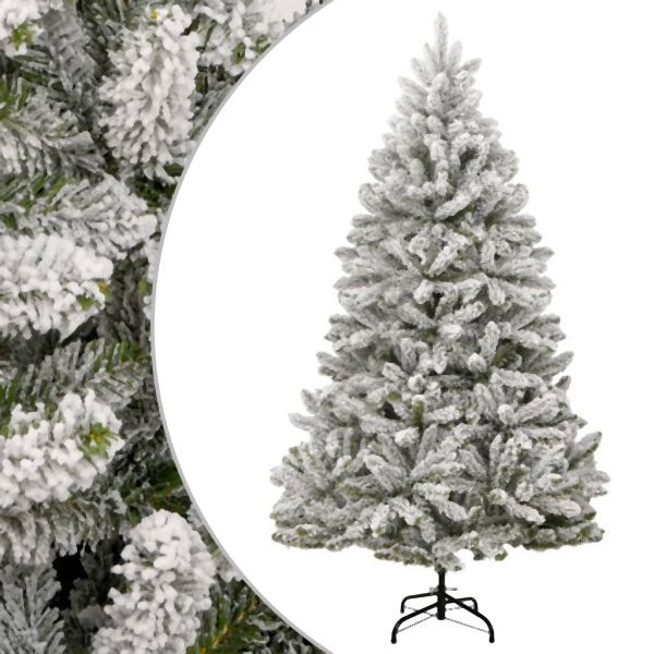 vidaXL Künstlicher Weihnachtsbaum Klappbar Beschneit 240 cm, 357795