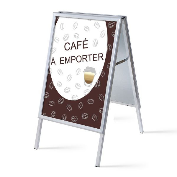 Showdown Displays Kundenstopper A1 Komplettset Kaffee To Go Französisch, ZPA1G32MEI524