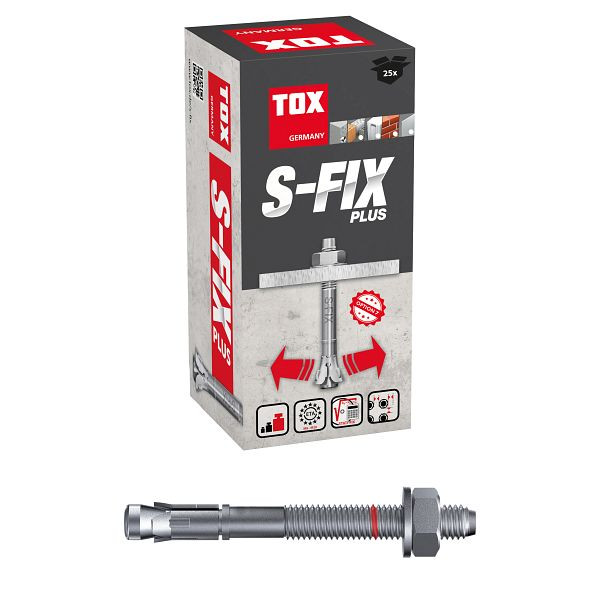 TOX Bolzenanker S-Fix Plus M10x120/40+53 mm, VE: 25 Stück, 04210123