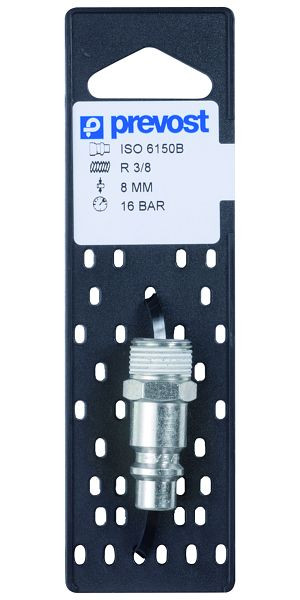 Prevost Nippel Iso B mit konischem Außengewinde, AG BSPT= R 1/4, IRP 086151P