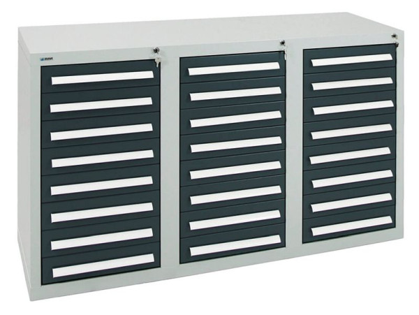 stumpf Schubladenschrank Serie T-100/35-3, RAL 7035/7016, 24 Schubladen (24 x100mm), 8153171