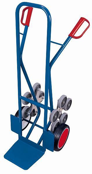 VARIOfit Treppenkarre mit 2 fünfarmigen Radsternen, Außenmaß: 610 x 675 x 1.310 mm (BxTxH), sk-710.222
