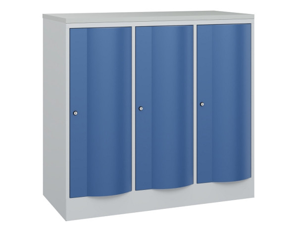 C+P Garderobenschrank Resisto, H1077xB1148xT540mm, 7035/5023, 8271-372 S10130