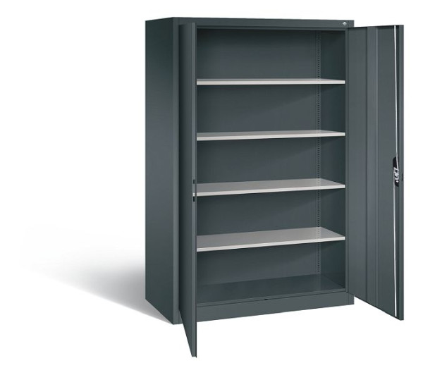 C+P Büroschrank Acurado, H1950xB1200xT600mm, Farbe: Anthrazitgrau, Muldengriff, 5 OH, 9490-000 S10627