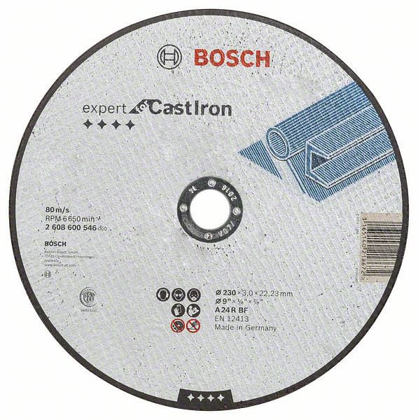 Bosch Trennscheibe gerade Expert for Cast Iron AS 24 R BF, 230 mm x 3 mm, VE: 25 Stück, 2608600546