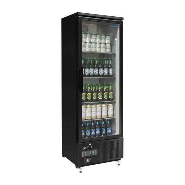 Polar Serie G Barkühlschrank hoch eintürig, Kapazität: 370 l, schwarz, GJ447