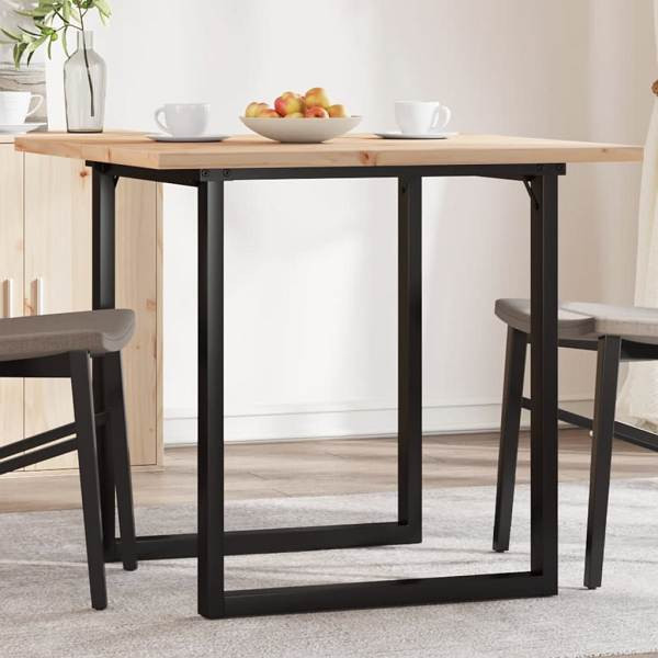 vidaXL Esstisch O-Gestell 90x90x75,5 Massivholz Kiefer und Gusseisen, 3282740