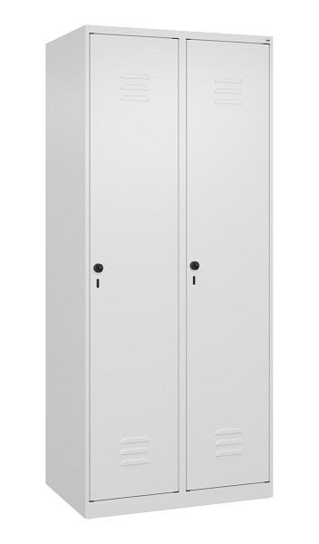 C+P Mehrzweckschrank Classic PLUS, Wäsche-Spind, 2 Abteile, 1850x800x500mm, 9016/9016, Drehriegel, Türen rechts angeschlagen, 080000-22B S10012