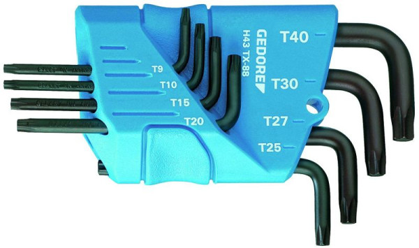 GEDORE Winkelschraubendreher-Satz im Halter 8-teilig TX T9-T40, 1531425