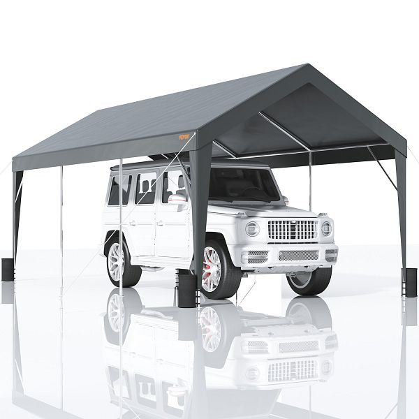 VEVOR Zeltgarage Garagenzelt Lagerzelt Carport PE 3x6x2,8m Grau, KFSJS810X20FTCEM4V0