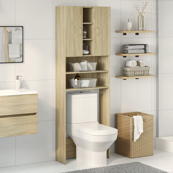 vidaXL Waschmaschinenschrank Sonoma-Eiche 64x25,5x190 cm, 849652