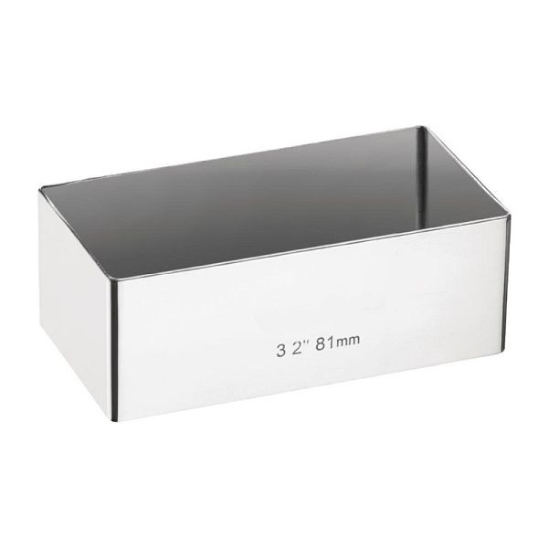 Vogue Mini-Tortenring rechteckig 8 x 4cm, E062, 5050984418242