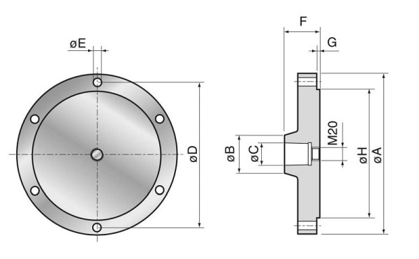 MACK Futterflansch für MK- Grundkörper Ø 250 mm, 13-FFL-250